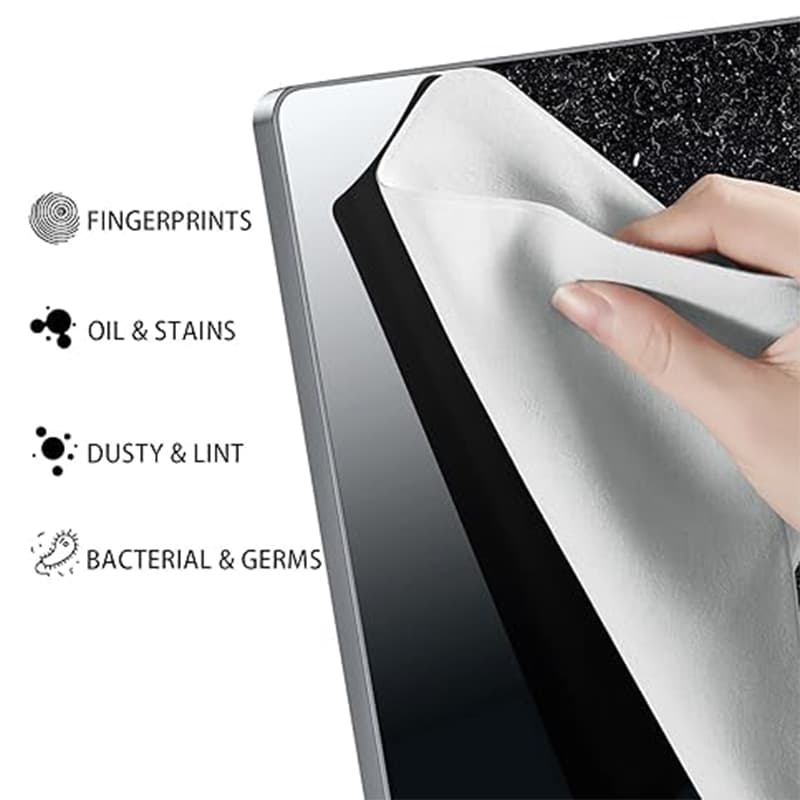 Pano de limpezas de microfibra à prova de poeira para teclado de notebook e limpador de tela de laptop para MacBook.