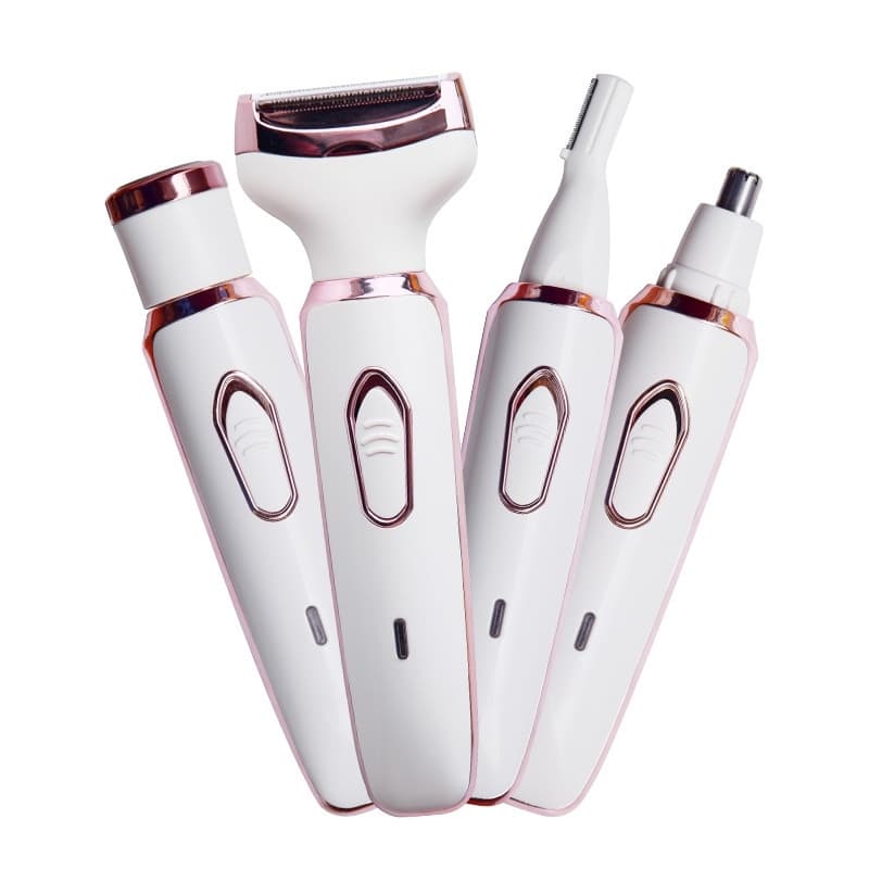 Barbeador Elétrico Feminino : Aparador De Biquíni Indolor + Kit De Rosto E Sobrancelha-Conjunto Portátil Para Presente