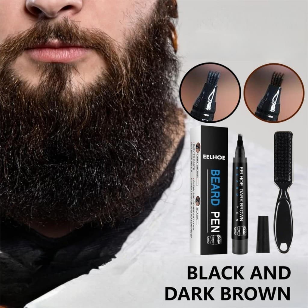 Kit de Caneta Preenche Barba Impermeável / Reparação de Formato de Barba Masculina / Melhora o Cabelo Impermeável no