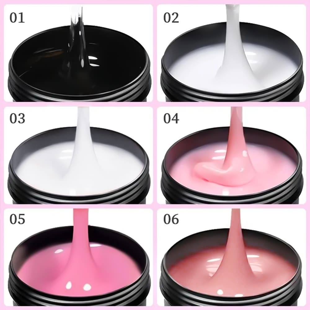 Novo XEIJAYI 1pc 100g Gel de Unha Polímero para Construção com Cura UV LED, Gel Acrílico Cristal para Extensão de Unhas,