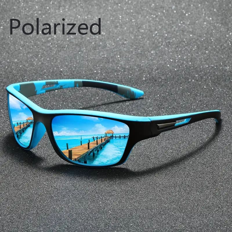 Óculos de Sol Esportivos Unissex - Lentes Coloridas com Filme Polarizado à Prova de Vento para