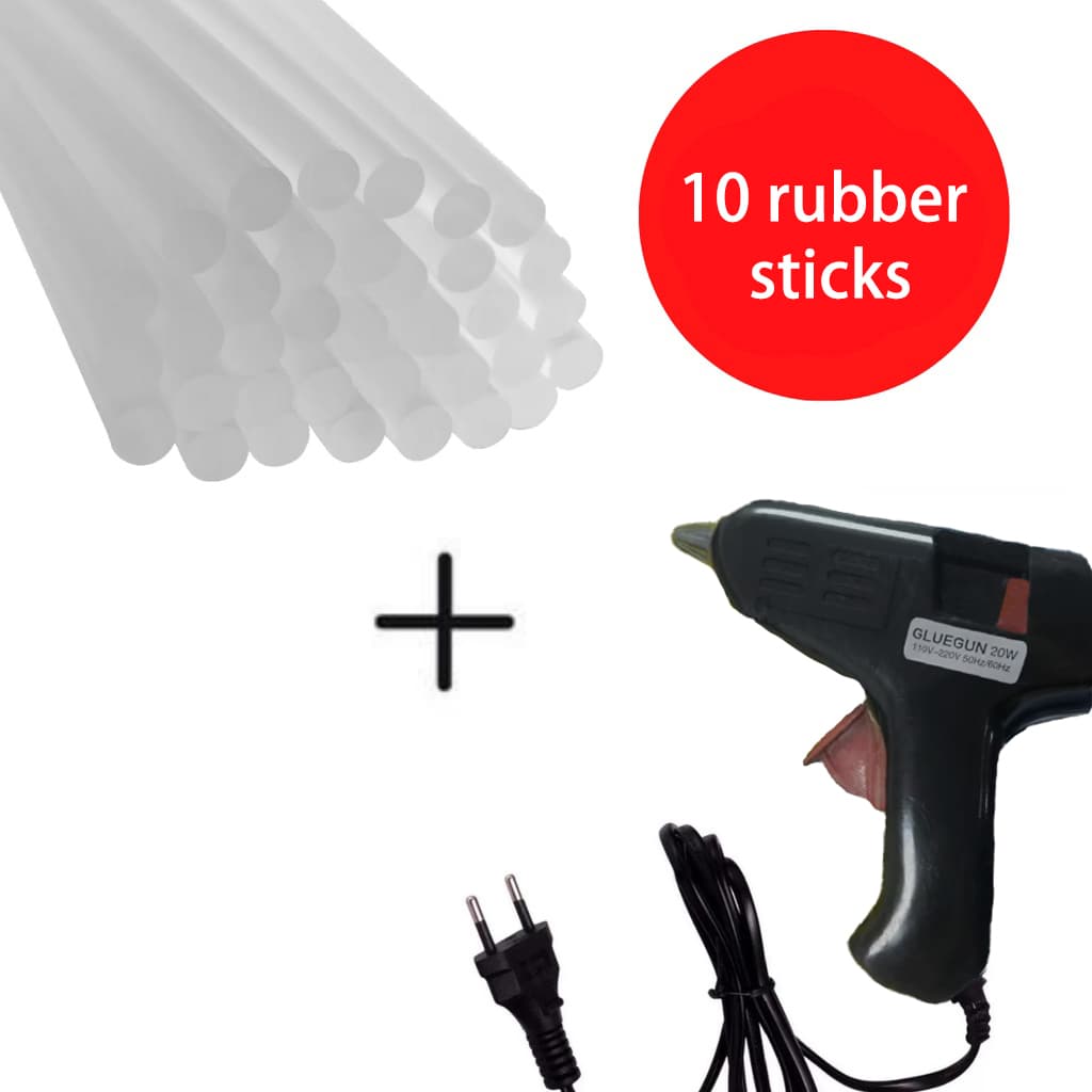 Pistola de Cola Quente 20w + 10, 20 ou 30 Bastões de Cola em Relevo (110v e 220v) Profissional