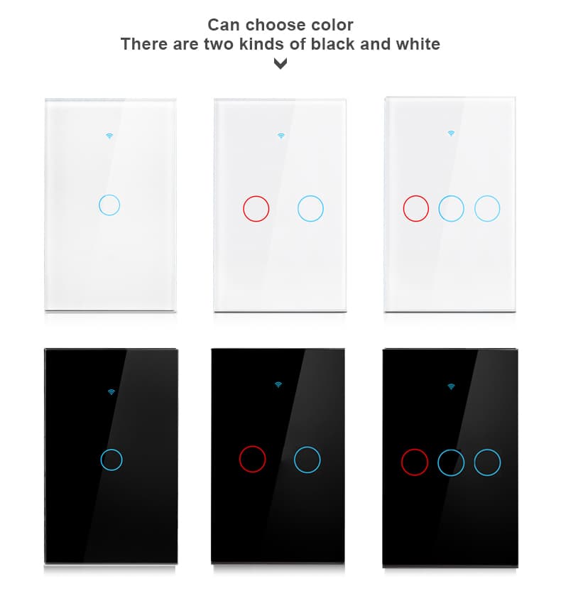 Axus WiFi Smart Switch Interruptor De Toque De Parede 433 RF Inteligente Sem Necessidade De Fio Neutro Compatível Com Go