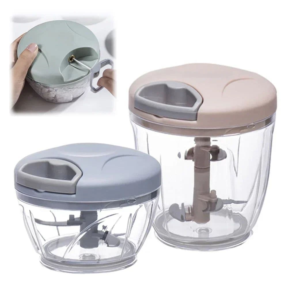 Liquidificador Pimentão Alho Chopper Manual Girar Slicer Triturador Liquidificadores Moedor De Carne 500/900ML