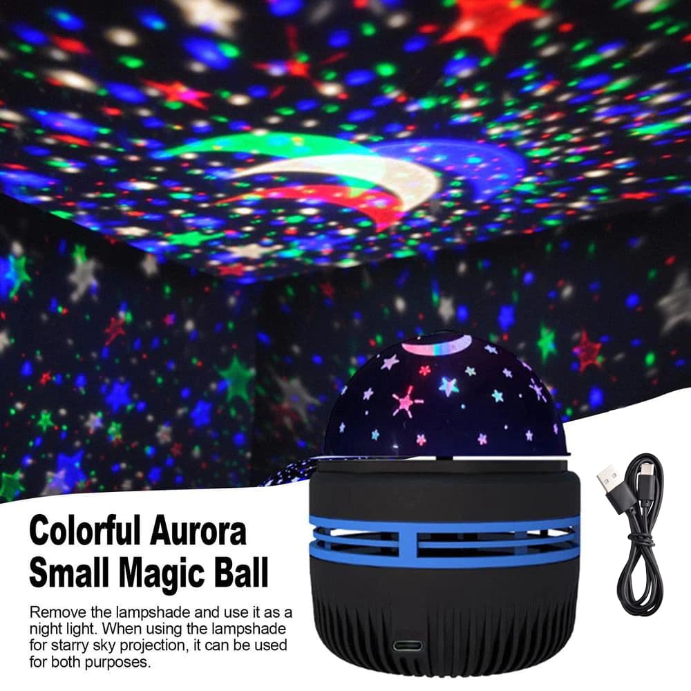 Luz De Projeção Romântica Estrelada Aurora , Noturna LED Ondulada De Água Discoteca Para Uso Em Quarto E Quatro Estações