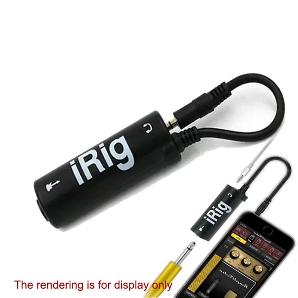 Conversor De Interface De Guitarra IRIG-Adaptador De Áudio De 3.5 Mm Com Cabo Premium (Sinal De Baixo Ruído)