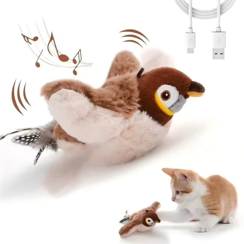 Brinquedo De Canto Recarregável | Boneca De Pelúcia Ativada Por Toque De Gato Suprimentos Interativos Para Animais De Es