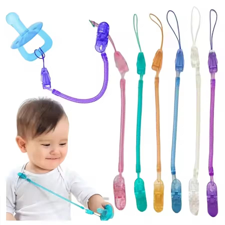 Kit 3 Porta-chupeta universal tipo mola, acessórios para chupeta, produtos para bebês ao ar livre