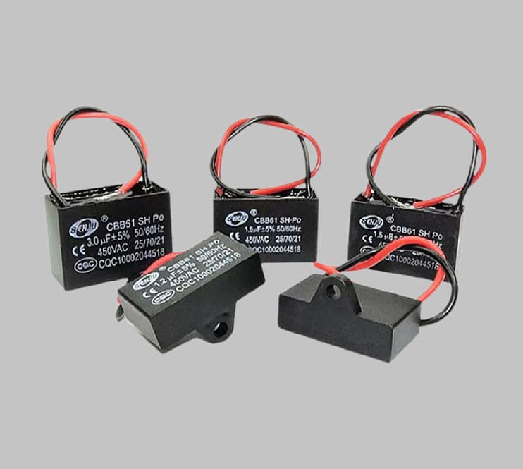 Capacitor de Ventilador de Teto CBB61 450V para Ventiladores Elétricos 0,8-10 UF Motor Run CBB 1 Unid.