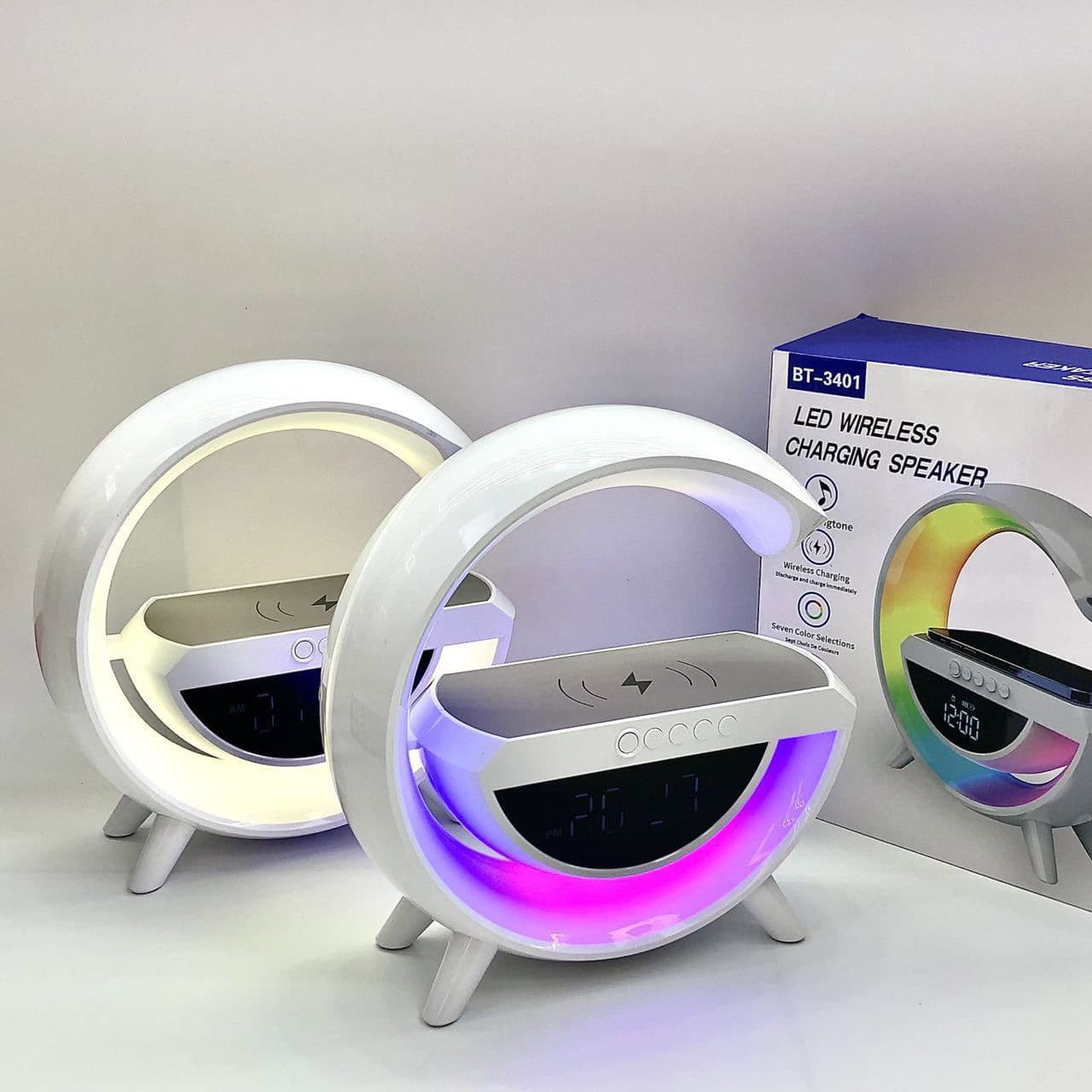 Novo relógio em forma de chifre G com luz, chifre e carregamento por indução.