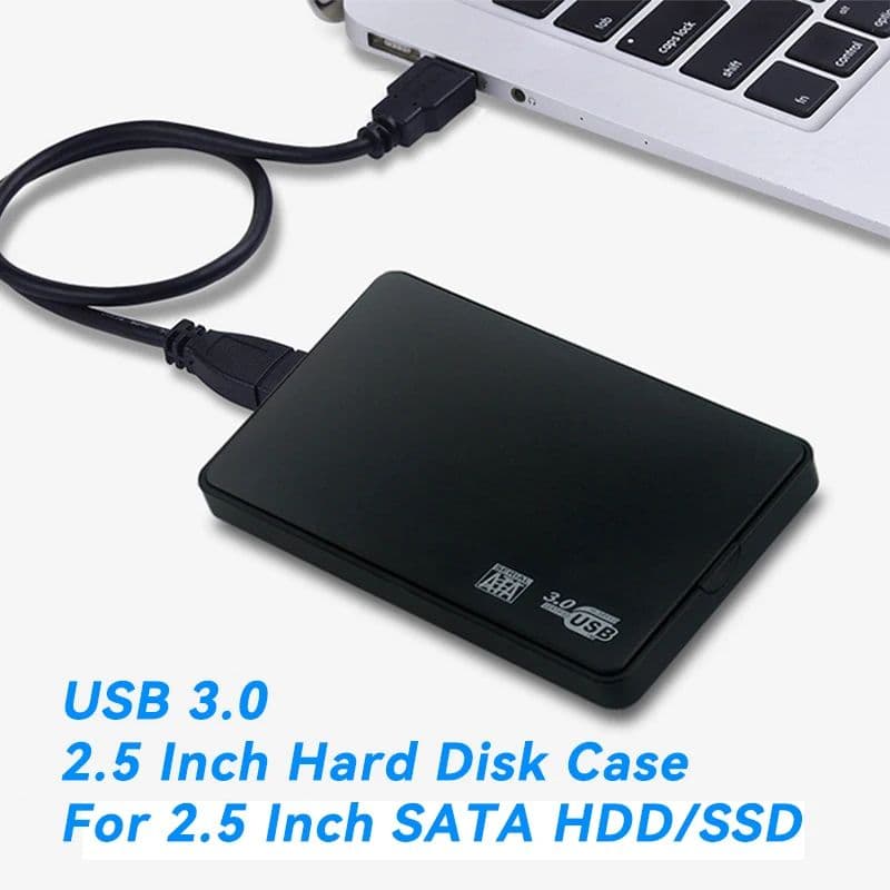 Estojo de Disco Rígido Externo 2.5 Polegadas USB 3.0 para Encaixe de HDD SSD SATA 5Gbps Caixa de Armazenamento Externo