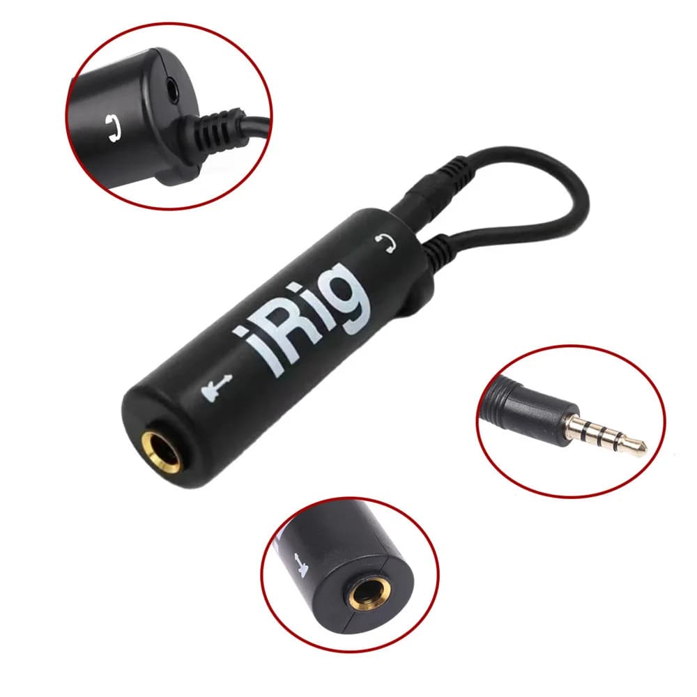 Novo Conversor de Interface de Guitarra IRIG – Adaptador de Áudio de 3,5 mm com Cabo Premium (Sinal de Baixo Ruído)