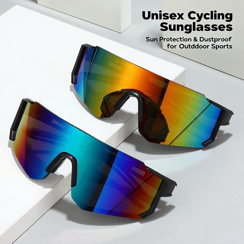 Óculos De Sol Uv400 Para Ciclismo, Proteção Solar, À Prova De Poeira, Ideais Para Atividades Ao Ar livre