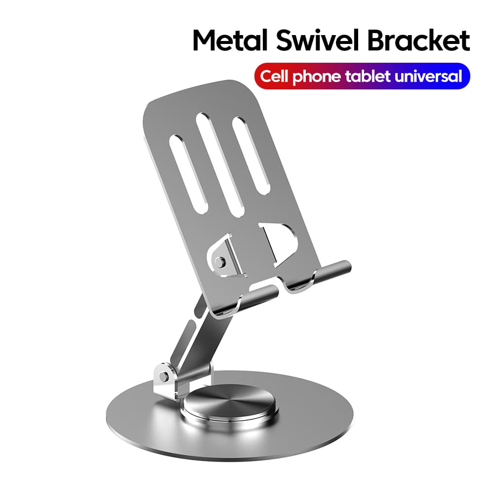 Suporte de telefone de mesa portátil, metal, com rotação, suporte preguiçoso, para celular e tablet, universal, suporte