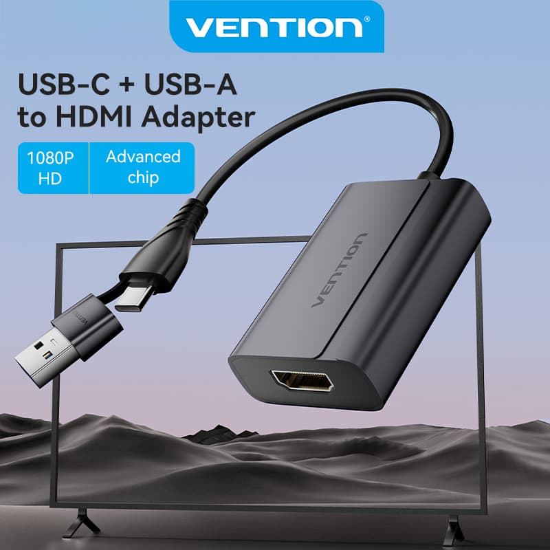 Adaptador HDMI Vention USB-C USB para HDMI 1080P@60Hz para MacBook Pro, iPad e Laptop