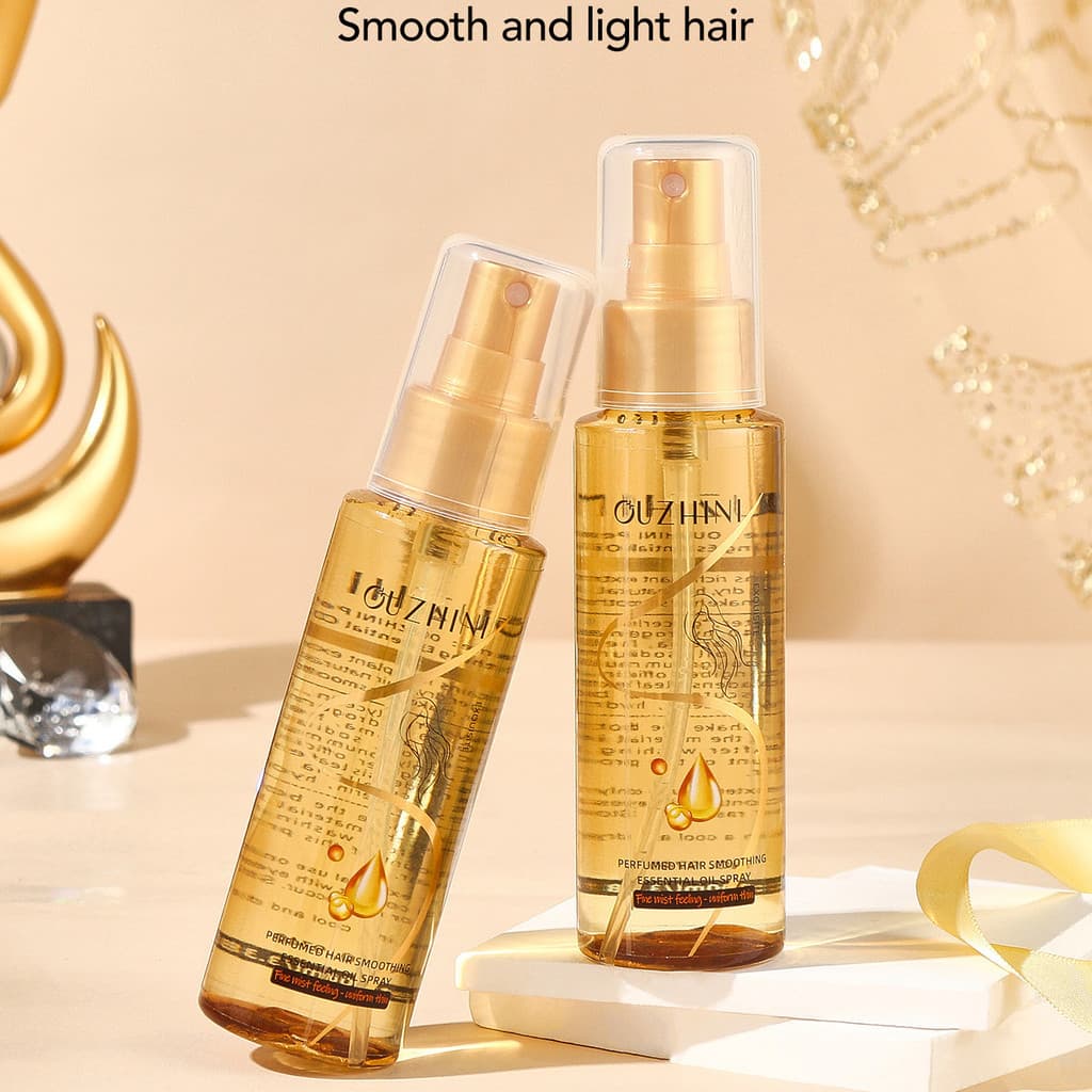 Nova Essência de Perfume para Cabelo em Névoa, Óleo Capilar Sem Enxágue, Antidúvida e Frizz, Aumenta o Brilho.