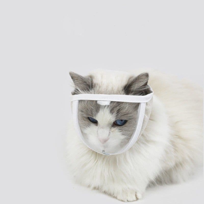 Máscara Transparente De Focinho De Gato , Respirável , Anti-Lamber , Mordida , Casca , Silicone Macio , Ajuda De Prepara