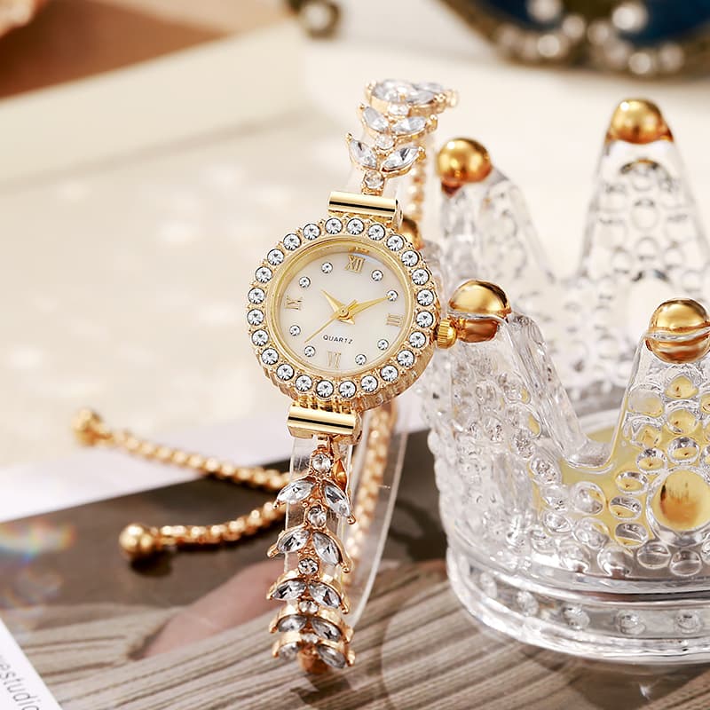 Elegante Sereia Pulseira Feminina Relógios Strass Banda De Quartzo Para Senhoras Meninas