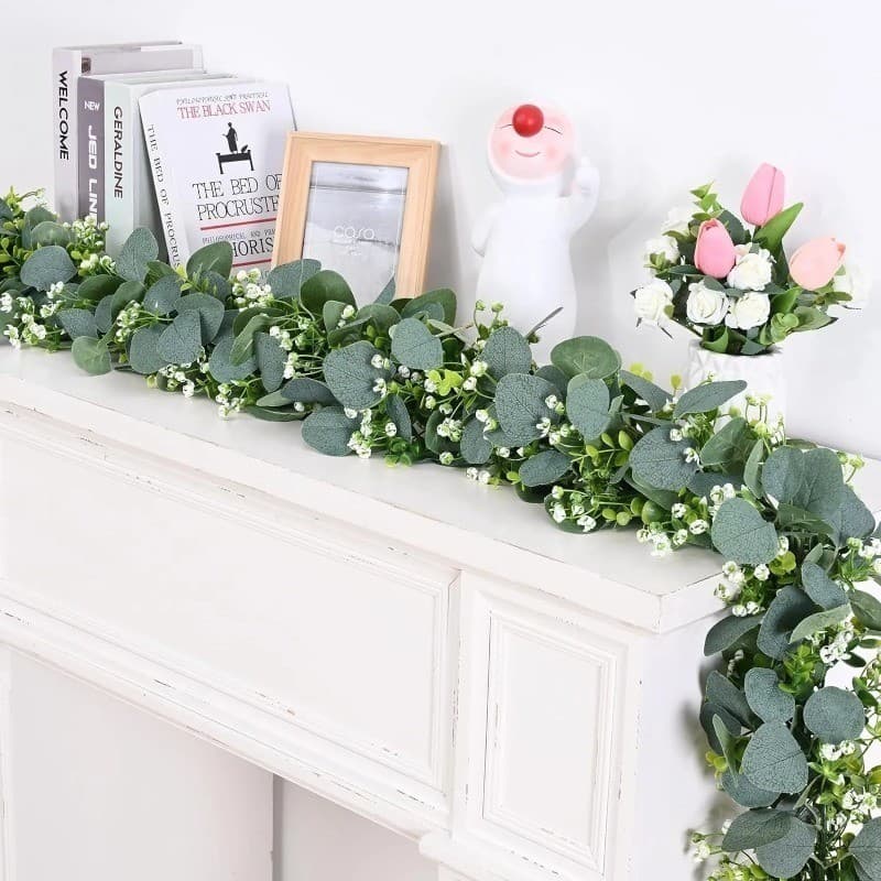 Folhas De Eucalipto Artificiais De 172 Cm , Videira , Estilo Ins , Planta De Decoração Para Casa