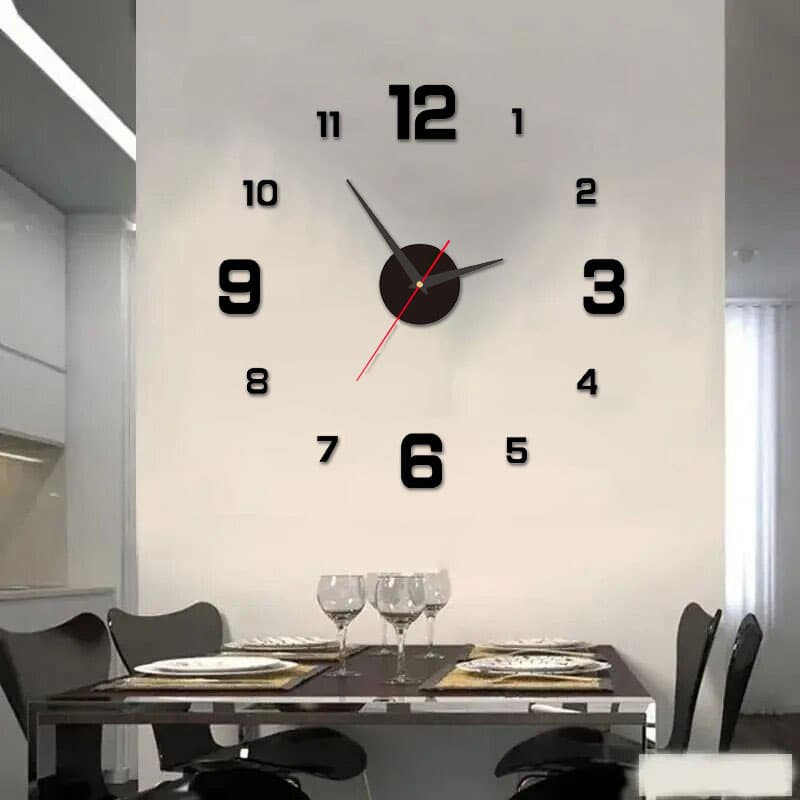 Criativo Sem Moldura DIY Relógio De Parede Decalque Silencioso Para Casa Sala De Estar Decoração De Escritório