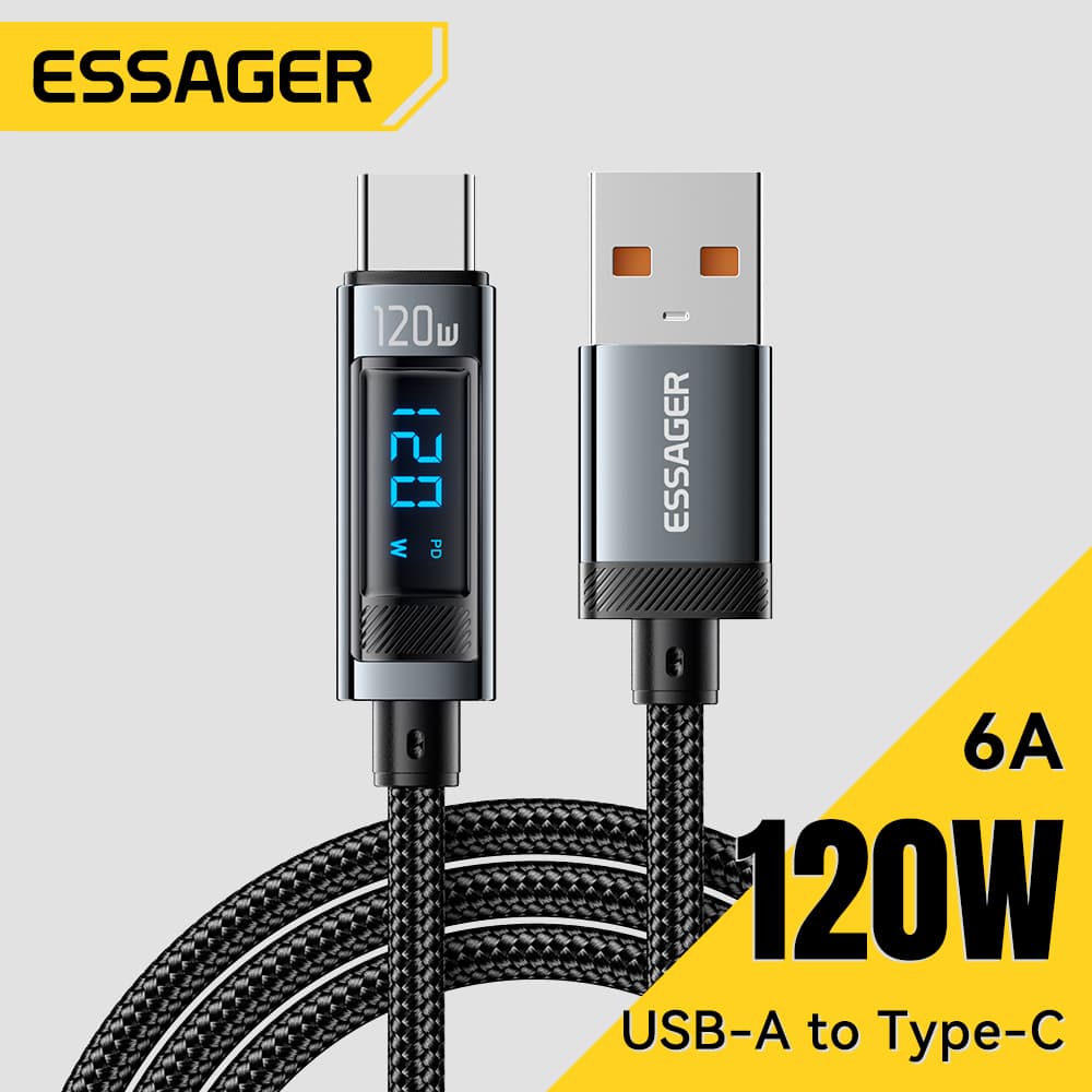 Essager 120W USB Type C Cabo De Carregamento Rápido Carregador Para iPhone 15 14 13 12