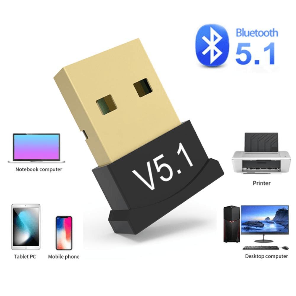 Receptor Bluetooth 5.1 5.0 Adaptador USB Drive Transmissor Para Computador PC Laptop Áudio
