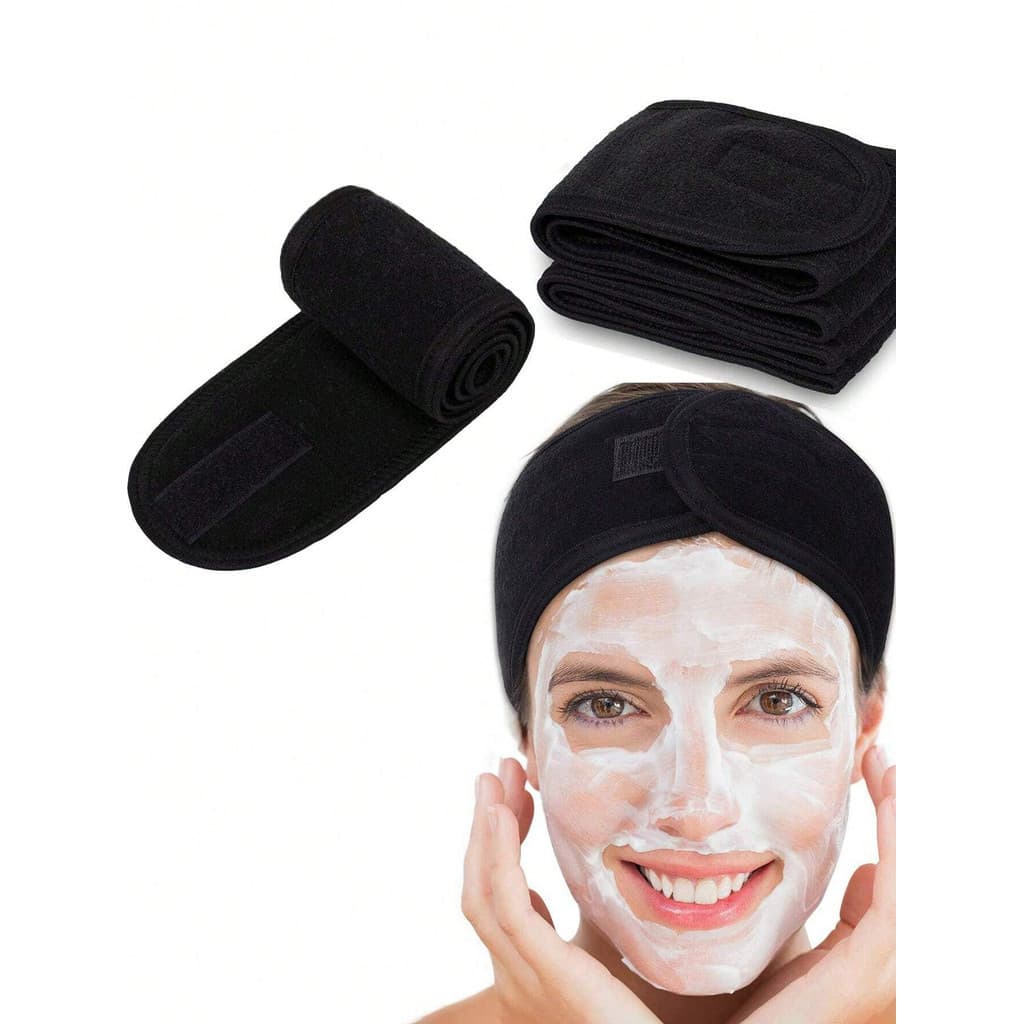 Spa Faixa De Cabelo Facial Turbante Toalha Elástica Adequada Para Banho , Maquiagem E Esportes