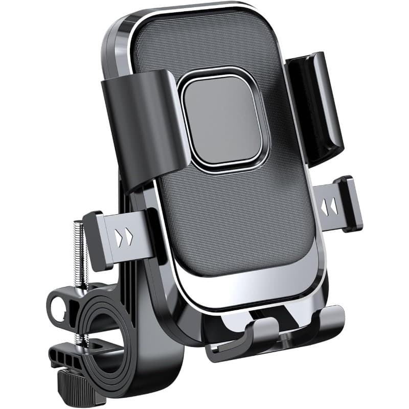 Suporte giratório de 360 graus para telefone de moto com suporte ajustável para navegação