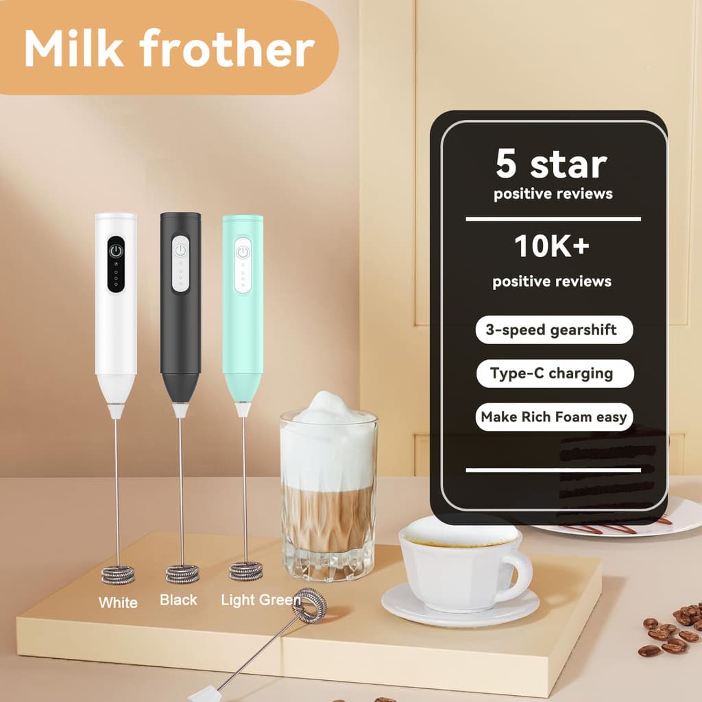 Misturadores De Eletrodomésticos Eletrico Misturador Portátil Para Espuma De Leite Café , Com , Bebidas De Inverno