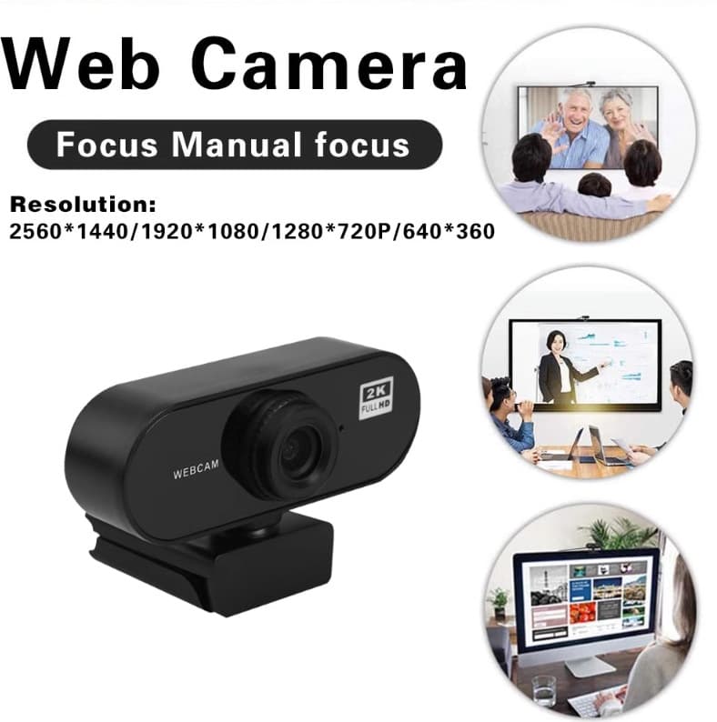 Câmera De Rede ANSEN Com Microfone 2K 1080P Full HD Videoconferência Webcam Para Laptop