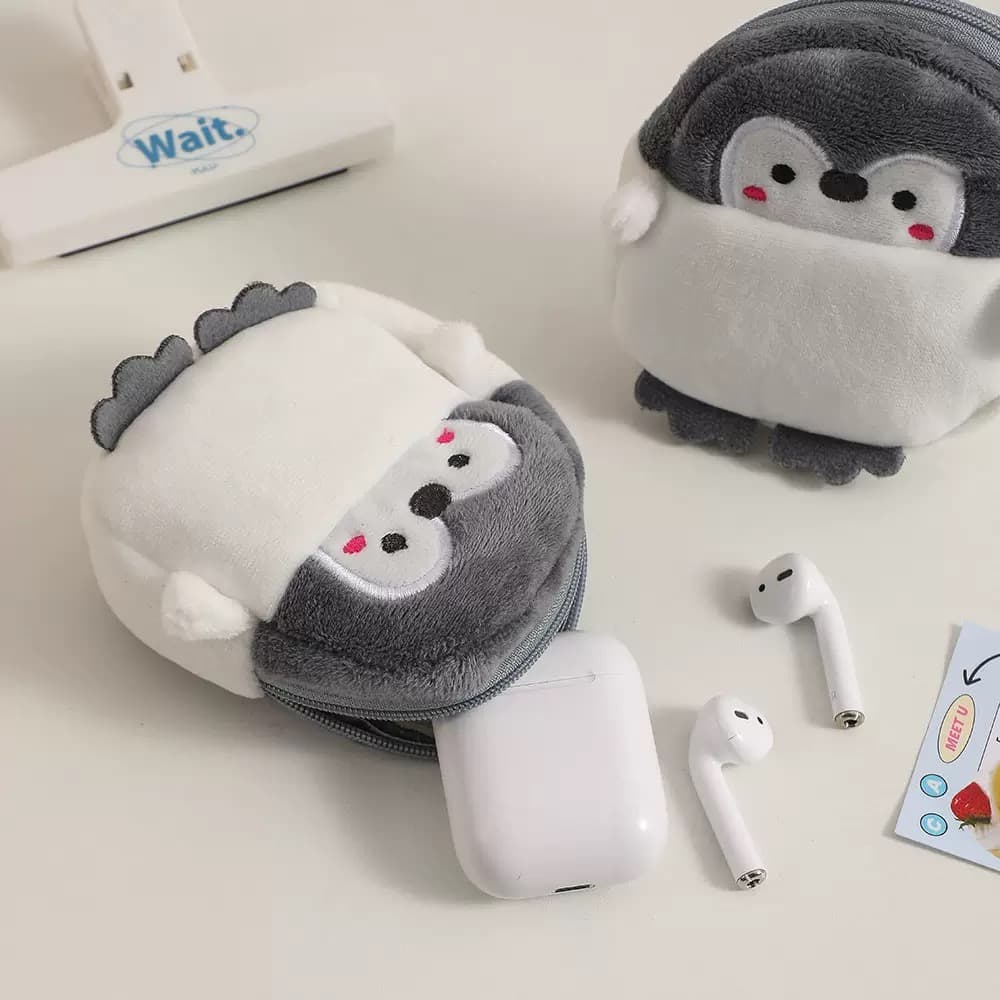 Novo Novo Coelho Fofo Carteira de Moeda de Pinguim Pequeno Porta Envelope Vermelho Bolsa de Dados Bolsa de Moeda