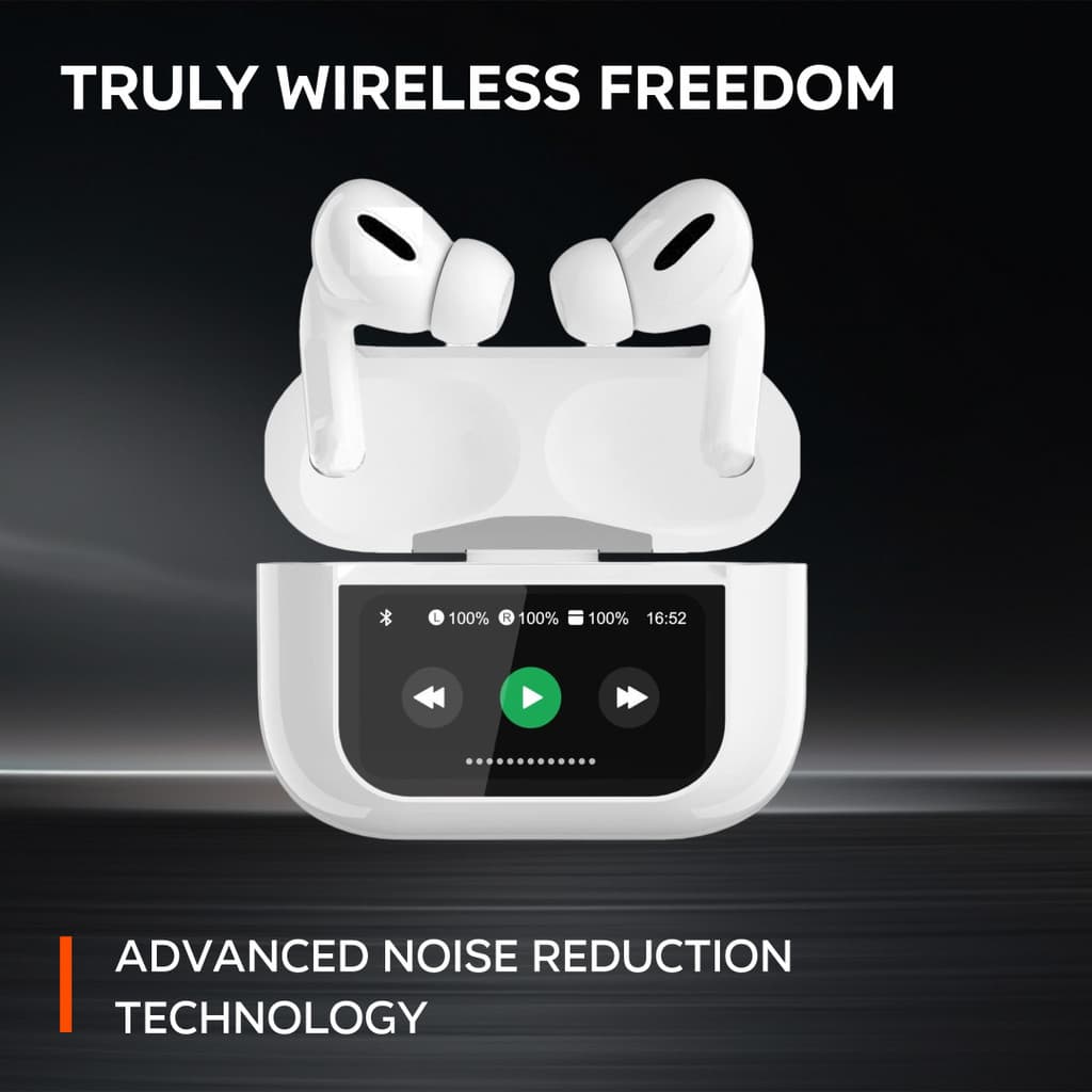 ANC Sem Fio Bluetooth 5.3 Fone De Ouvido Com Display Inteligente Hi-Fi Som À Prova Dwaterproof Água EQ Modo Transparente