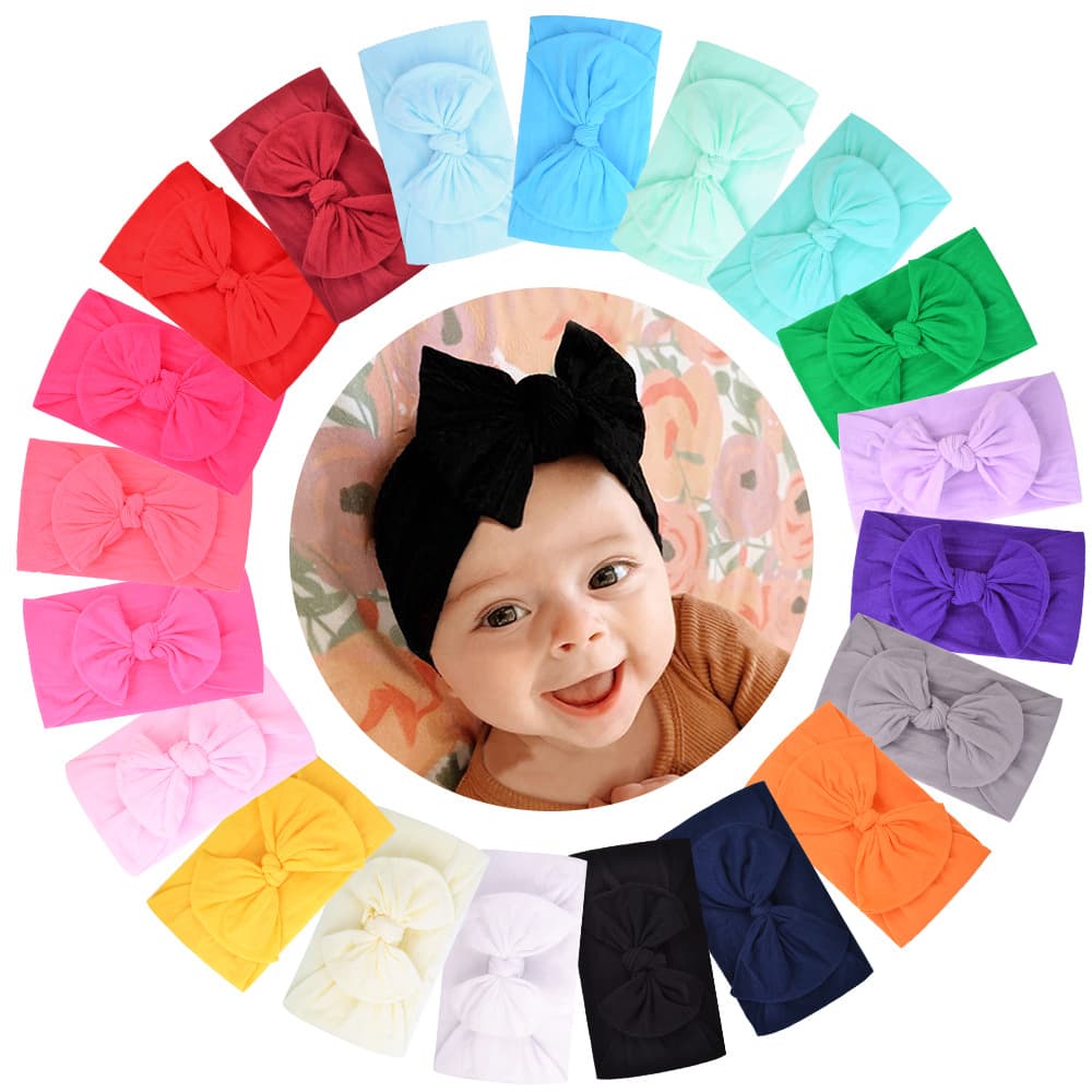 Faixa De Borracha Para Recém-Nascidos , Crianças E Meninas , Turbante Elástico Bebês , Nylon Macio , Acessórios Cabelo D