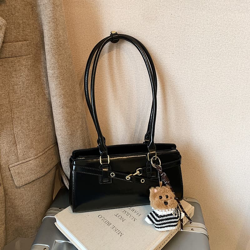 Bolsa tiracolo de ombro para mulheres para trajetos de luxo, bolsa baguete de mão de nicho da moda 2026, pequena bolsa
