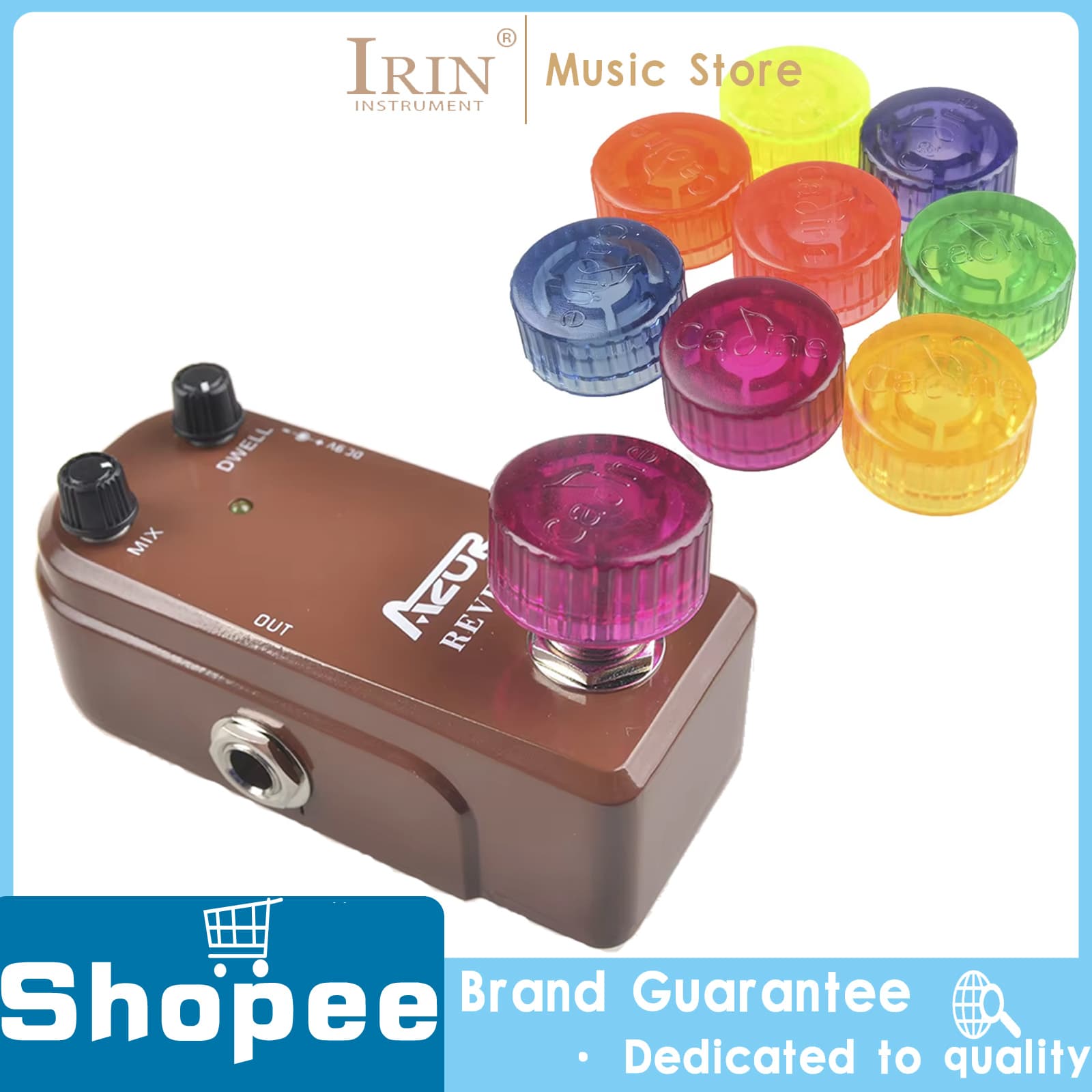 Caline P04 8 Pçs Pedal De Efeito Guitarra Elétrica Pé Prego Tampa Amplificadores Doce Cor Interruptor Toppers Botão Peça