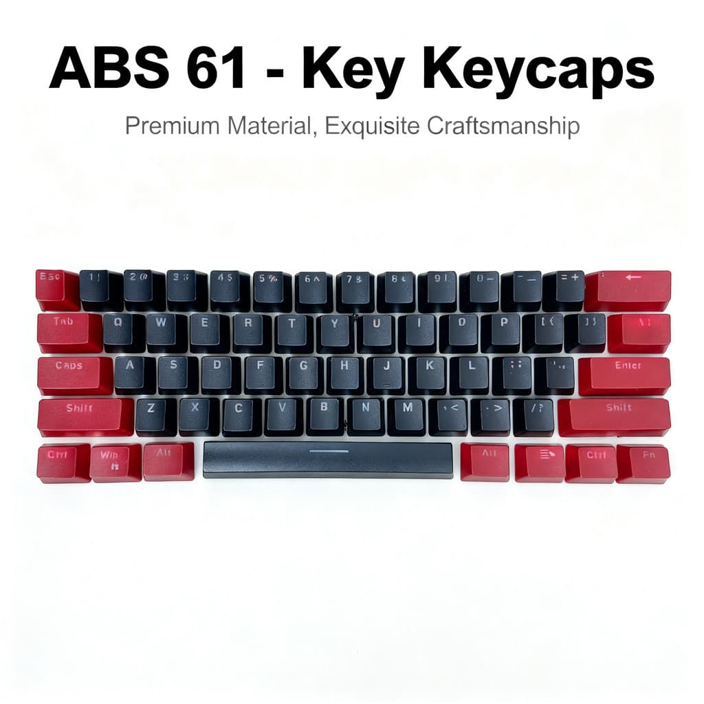 Kit de Teclas para Teclado Mecânico Gamer, Camada de Letras, Compatível com Maioria dos 61/64/66/68/84/87/96/98/100/104