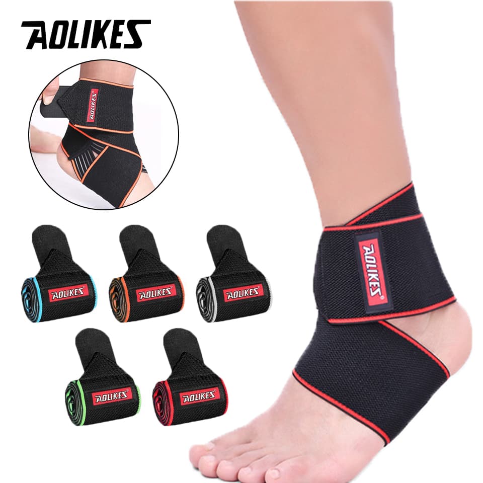 Aolikes 1 unidade tornozeleira esportiva de silicone ajustável antiderrapante compressão basquete & acessórios ao ar