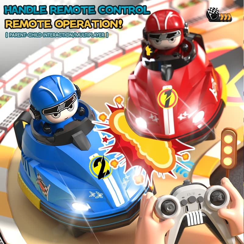 2 unidades 2.4GH Carrinho de Controle Remoto para Choque, Jogo Interativo Pais e Filhos, Kart com Controle Remoto,