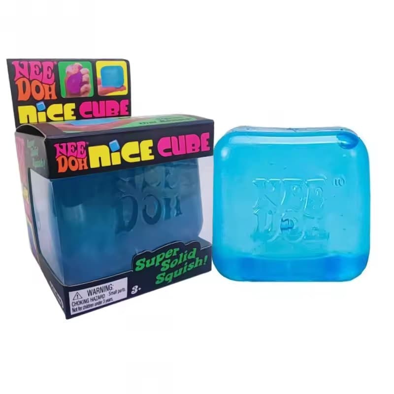 Needoh Jellyfish & Cube Squish Toy , Soft Squeeze Fidget Sensory Stress Relief Play Para Crianças E Adultos