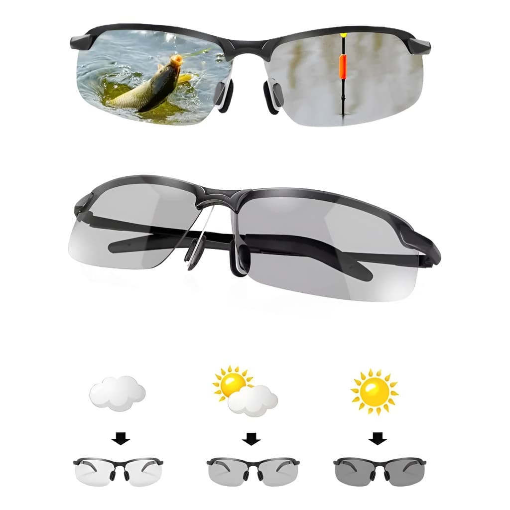 Óculos De Sol Fotocromáticos Polarizados Para Homens , Mulheres , Pesca , Corrida , Ciclismo , Direção
