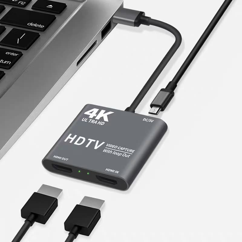 Placa De Captura De Áudio E Vídeo 4K Usb 3.0 Para Dispositivo De Gravação De Jogos Hdmi Filmadora Dslr Pc