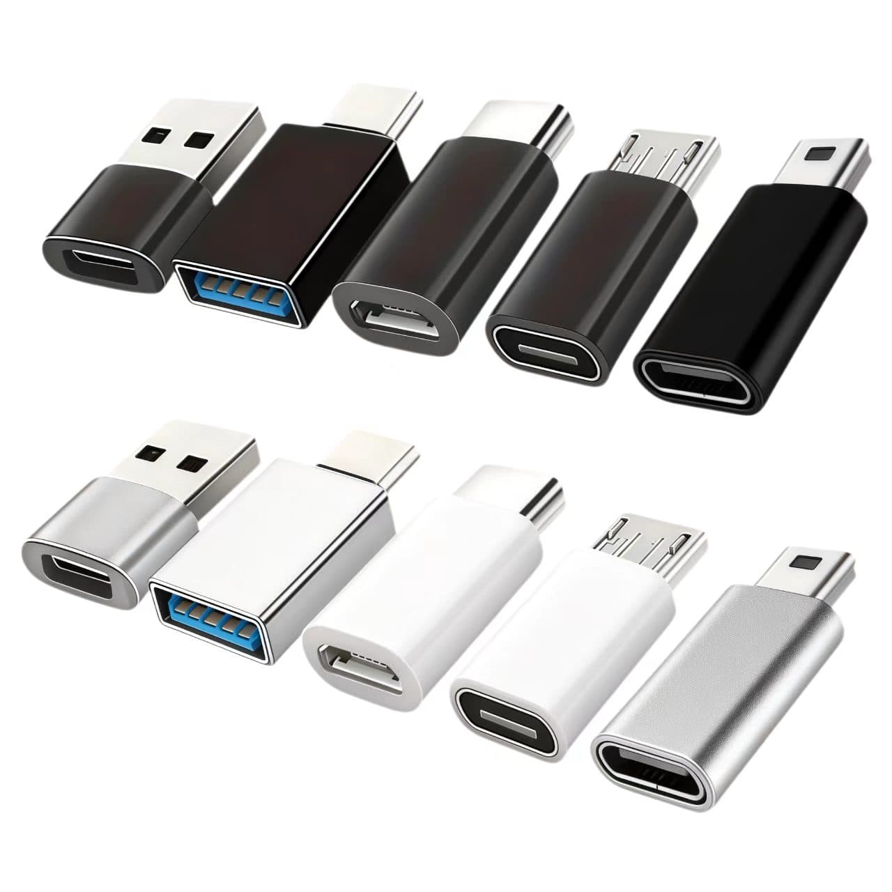 Kit Adaptador USB para USB-C, USB-C para USB 3.0 OTG, Micro USB para USB-C - Mini para Tipo-C para Samsung Galaxy,