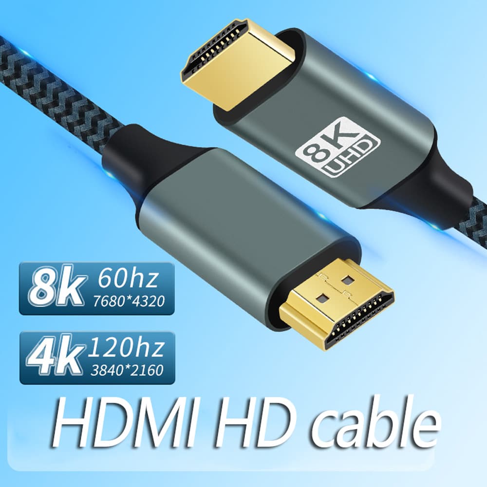Cabo HDMI para HDMI versão 2.1 8K de alta velocidade 48Gbps HDR HDMI cabo de programação de alta qualidade.