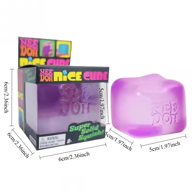 Needoh Nice Cube Squish Toy , Textura Super Sólida Para Brincadeiras Diárias No Verão