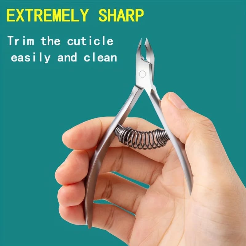 Alicate de cutícula de aço inoxidável, cortador de unhas profissional, tesoura de cutícula, alicate de cutícula,