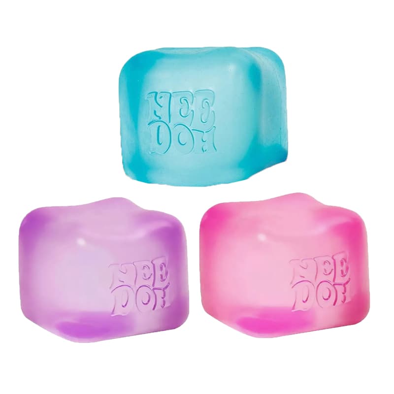 NeeDoh Nice Cube - Brinquedo Sensorial Antiestresse Compacto e Maciço, Alivia o Estresse com Aperto Confortável