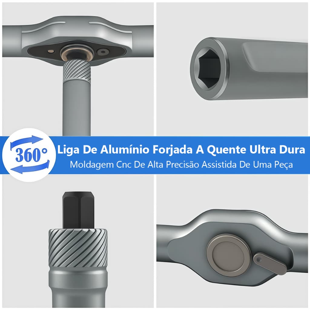 Um Conjunto Multifuncional 24-Em-1 De Chave De Catraca Caixa De Ferramentas Completa Com Manga Reversível S2 Bits De Aço