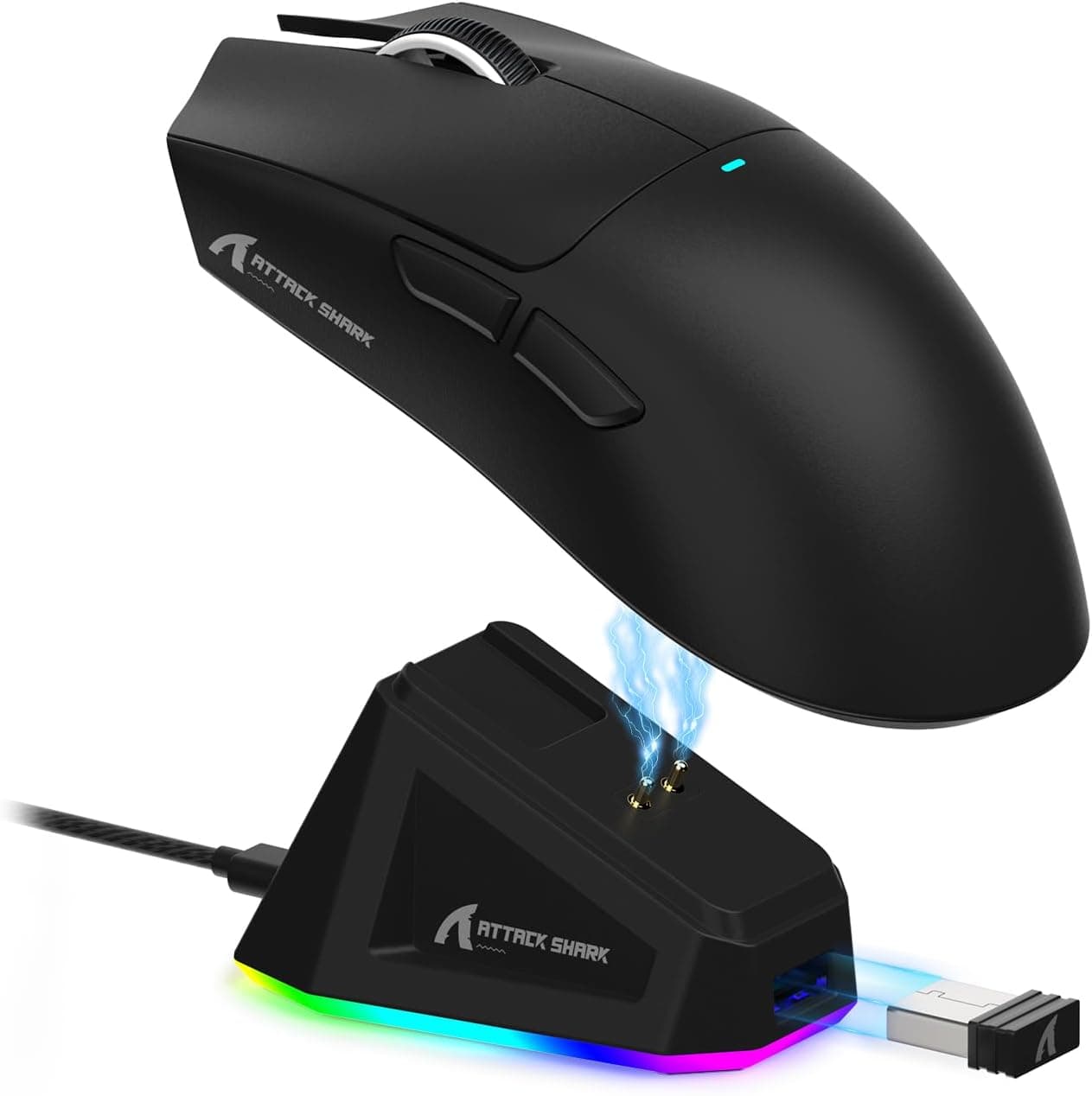 Mouse Gamer Tri-Modo ATTACK SHARK X11 com Sensor PAW3311 Integrado, Mouse Profissional para PC e Laptop