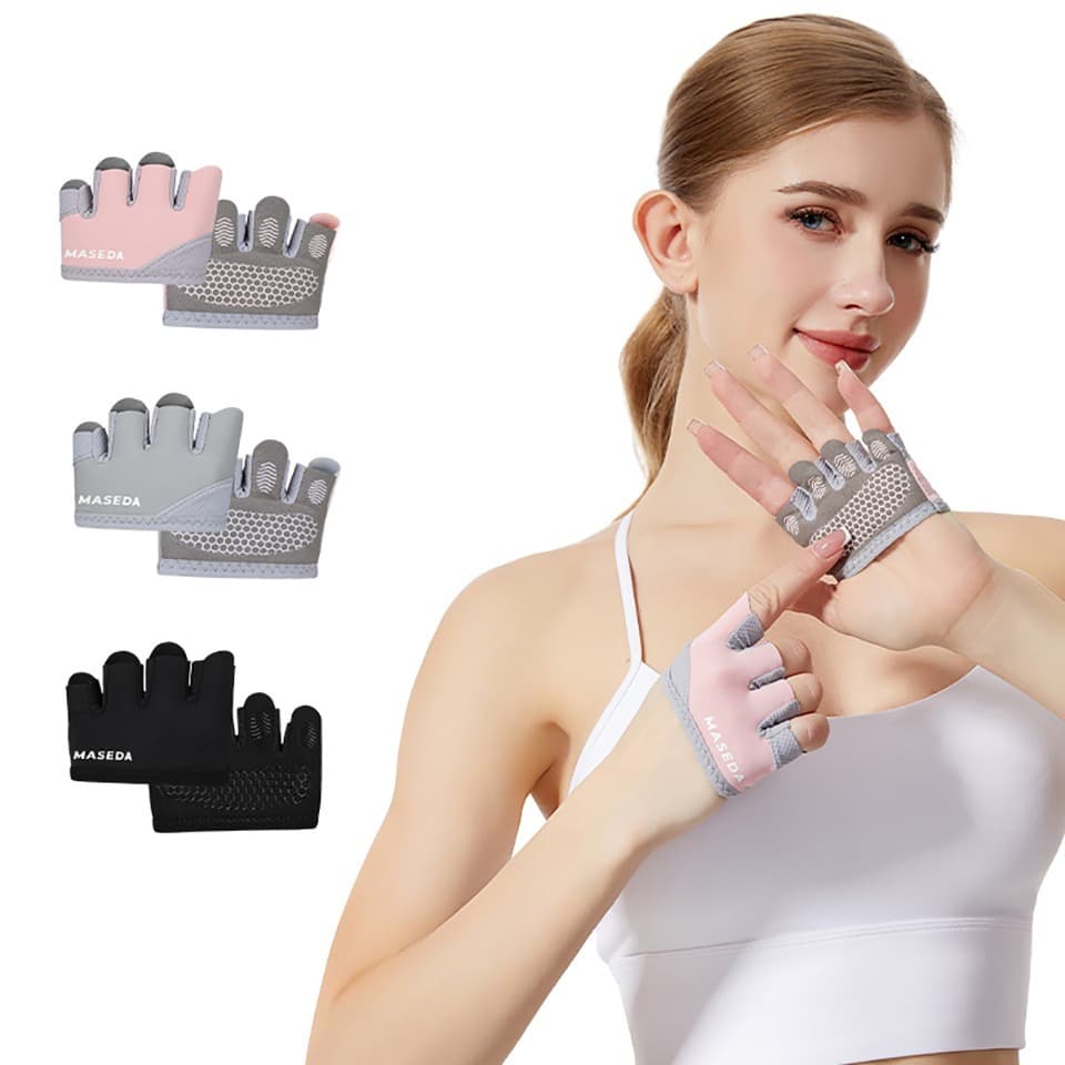 Luvas De Levantamento De Peso Acolchoadas Duráveis , Treinamento De Ginástica Antiderrapantes Para Treino De Fitness Com