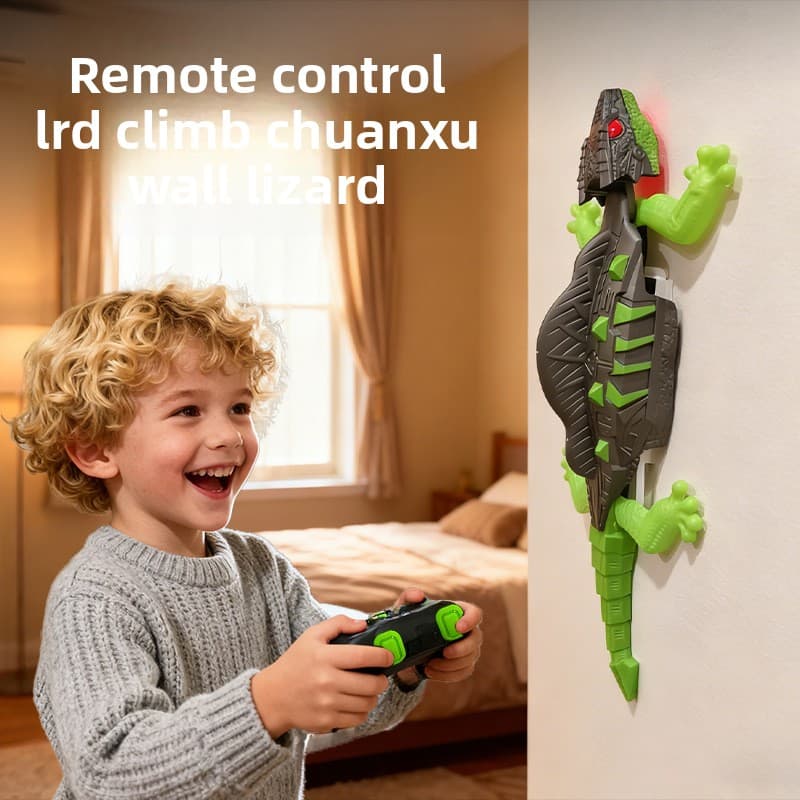 Carro RC lagarto elétrico inteligente infantil que escala paredes, brinquedo animal de controle remoto, sucesso de